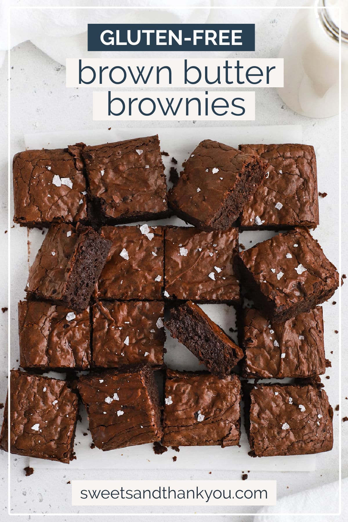 Gluten-Free Brown Butter Brownies - Fudgy gluten-free brownies that are perfect for a cozy day or chocolate craving. // Brown Butter Brownie Recipe // Gluten Free Brownies // Gluten-Free Baking #glutenfree #brownies #brownbutter #brownbutterbrownies #glutenfreebrownies #chocolate