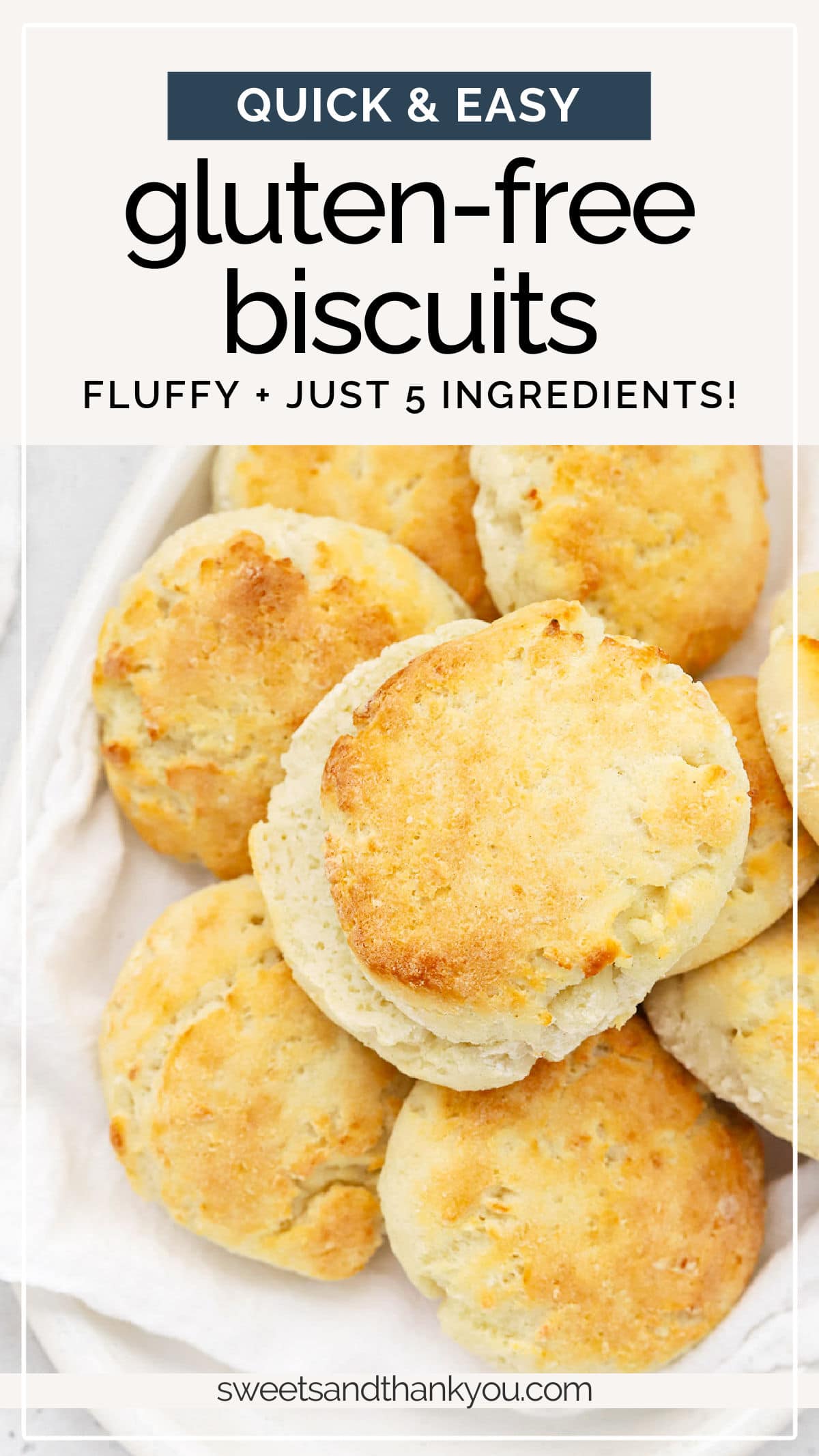Quick & Easy Gluten-Free Biscuits - These 5-ingredient gluten-free biscuits are simple enough for beginners and are on the table in no time! // Yogurt Biscuits // Gluten Free Drop Biscuits // Easy Gluten Free Biscuit Recipe #biscuits #glutenfree #glutenfreebaking #dropbiscuits