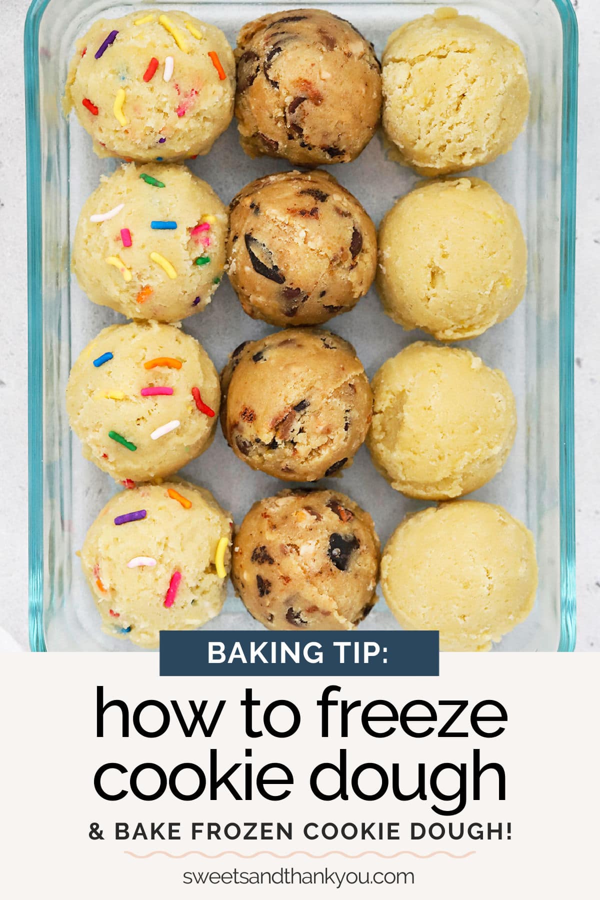 How To Freeze Cookie Dough - All the tips, tricks, and techniques you need to freeze cookie dough and how to bake frozen cookie dough when you need it. Now you can always have cookies on hand! // How to freeze cookies // how to bake frozen cookie dough // baking tips // gluten free cookie dough // gluten free freezer recipes // how to bake cookie dough from frozen 
