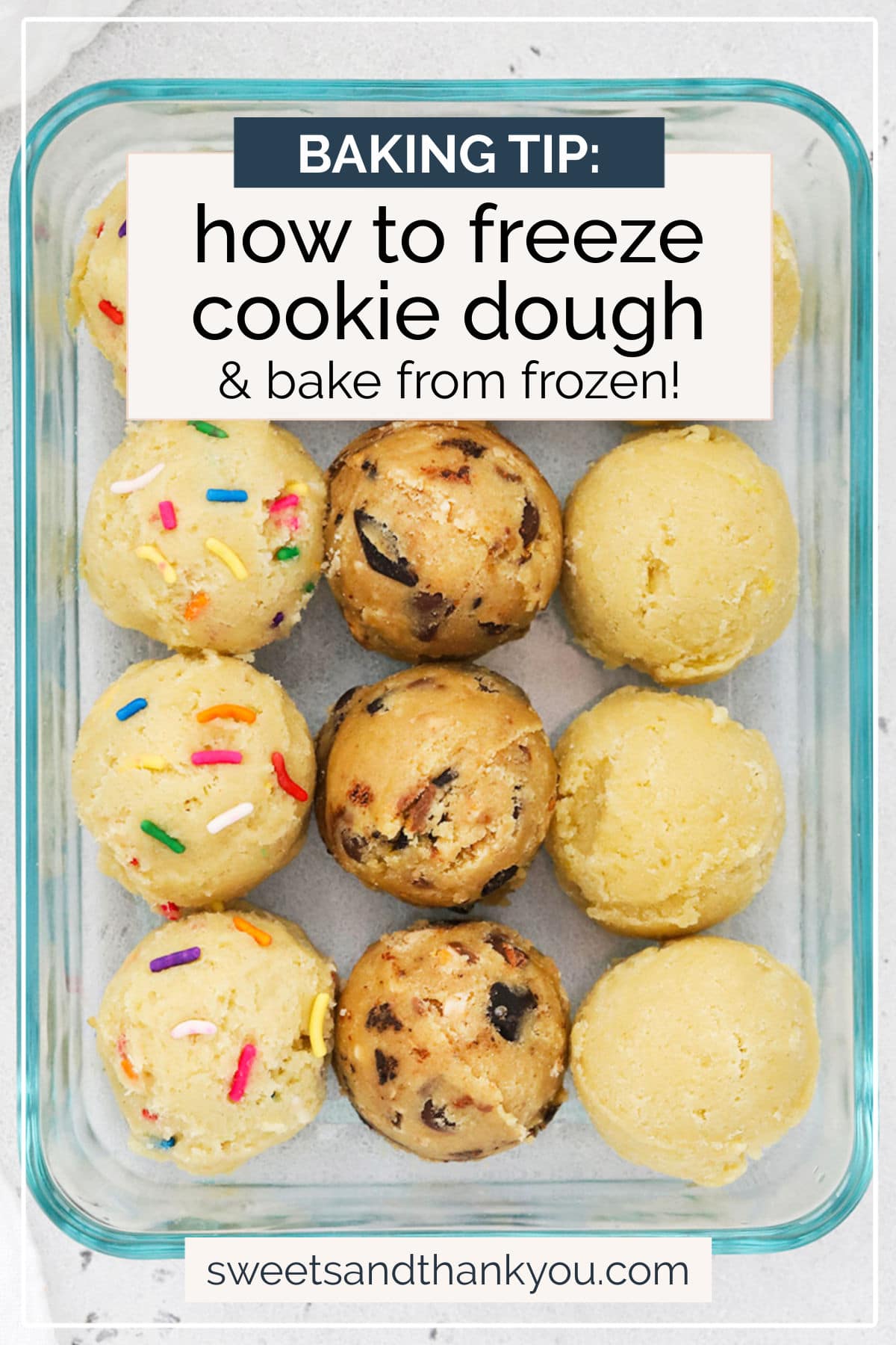 How To Freeze Cookie Dough - All the tips, tricks, and techniques you need to freeze cookie dough and how to bake frozen cookie dough when you need it. Now you can always have cookies on hand! // How to freeze cookies // how to bake frozen cookie dough // baking tips // gluten free cookie dough // gluten free freezer recipes // how to bake cookie dough from frozen 