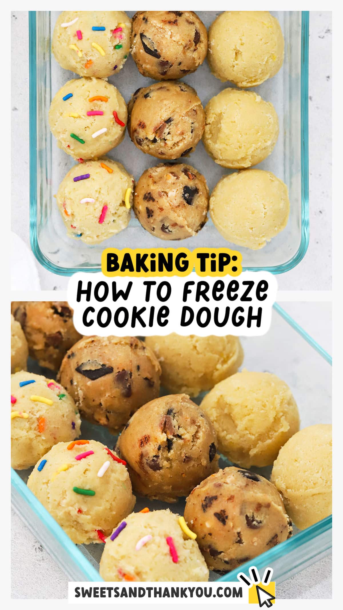 Everything you need to know about How To Freeze Cookie Dough! From how to freeze different types of cookie dough properly to how to bake frozen cookie dough, how long frozen cookie dough lasts, and more. Now you can always have cookies on hand! 