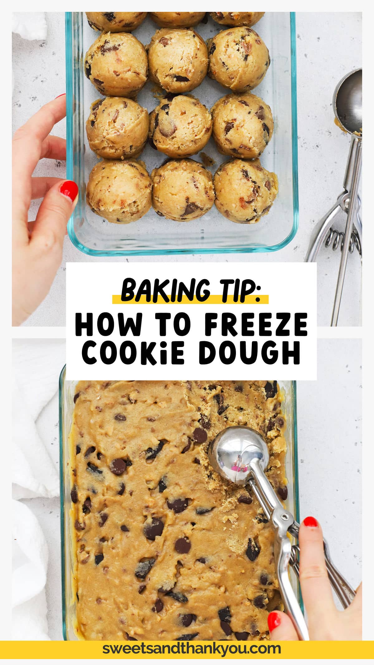 Everything you need to know about How To Freeze Cookie Dough! From how to freeze different types of cookie dough properly to how to bake frozen cookie dough, how long frozen cookie dough lasts, and more. Now you can always have cookies on hand! 