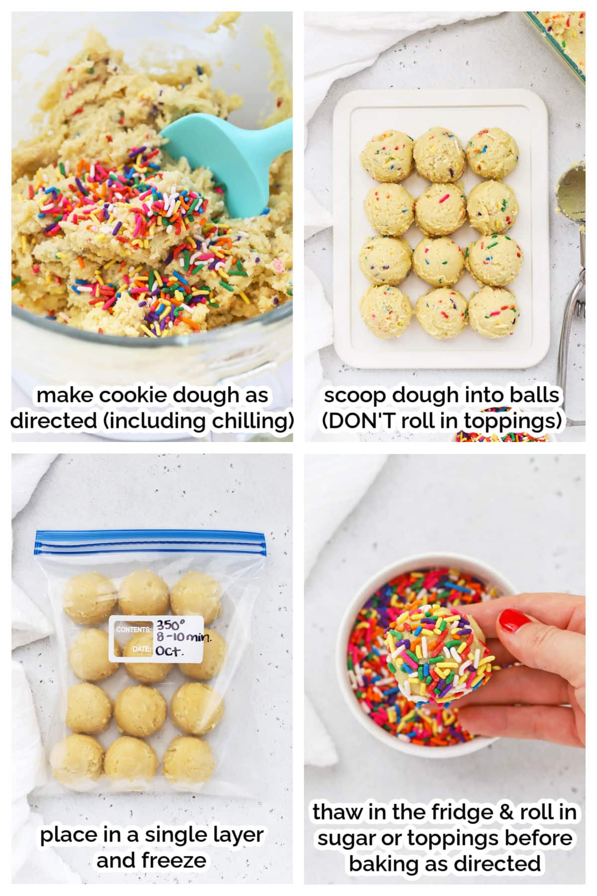 freezing sugar cookie dough step by step