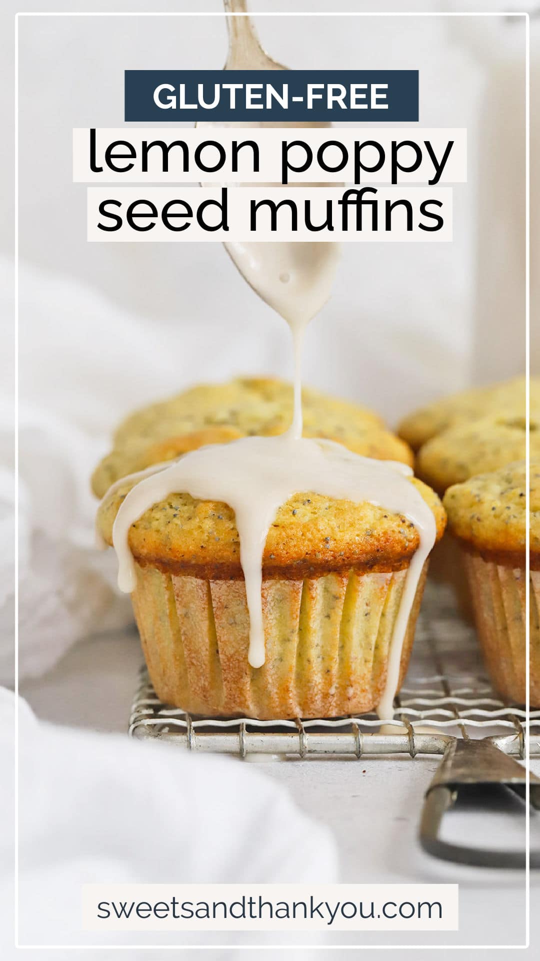 Gluten-Free Lemon Poppy Seed Muffins - These bright, sunny gluten-free lemon muffins are a total DREAM! Fluffy and citrusy with every bite. (Dairy-Free) // gluten free poppyseed muffins // gluten-free lemon poppyseed muffins // lemon poppy seed muffins recipe // lemon muffins recipe // gluten-free brunch // gluten-free muffins // gluten-free poppy seed muffins with glaze