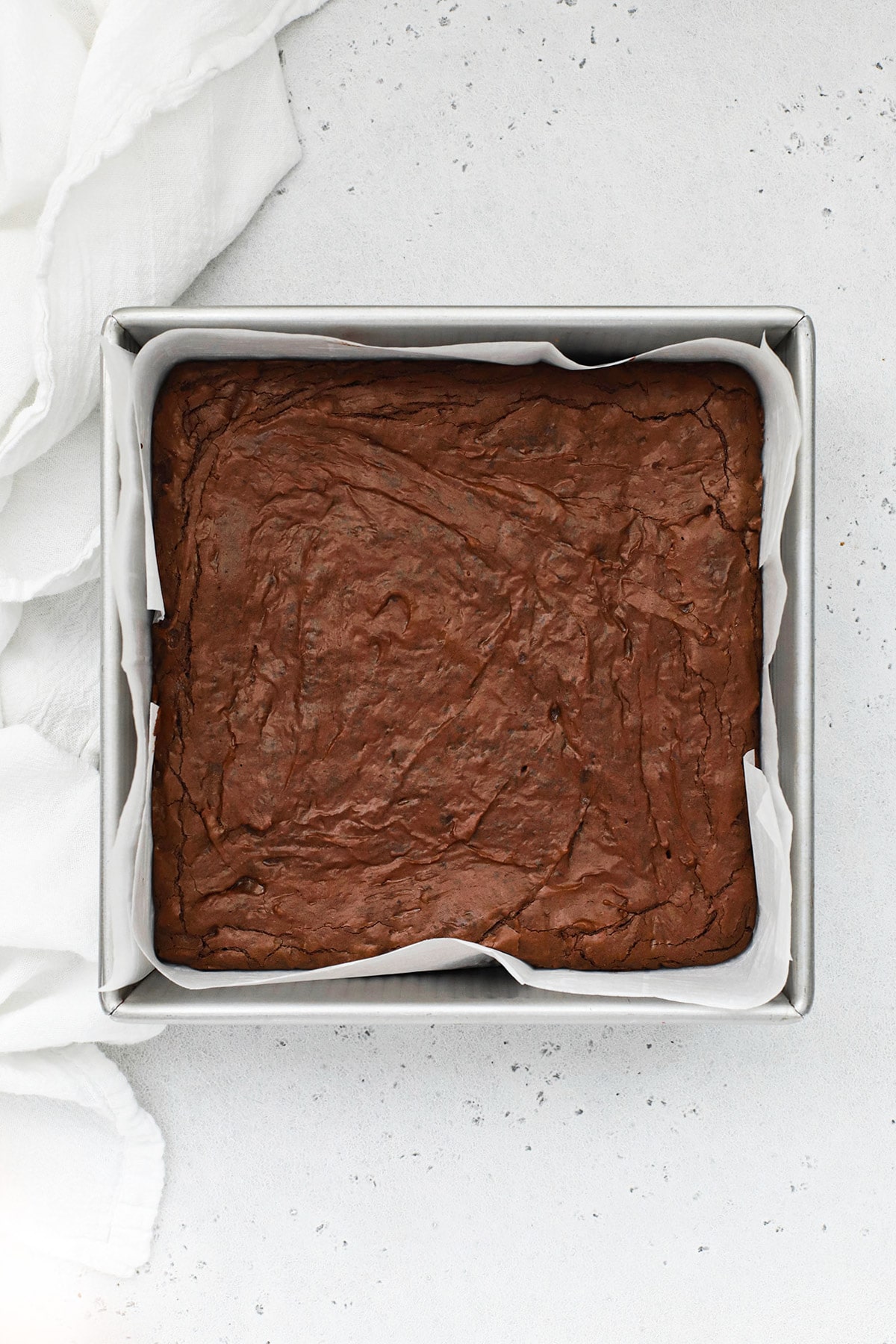 Overhead view of gluten-free brownies