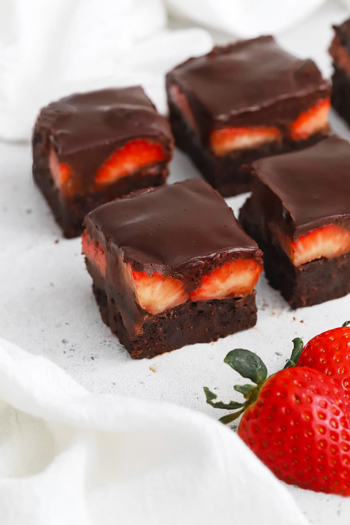 Gluten-Free Chocolate Covered Strawberry Brownies