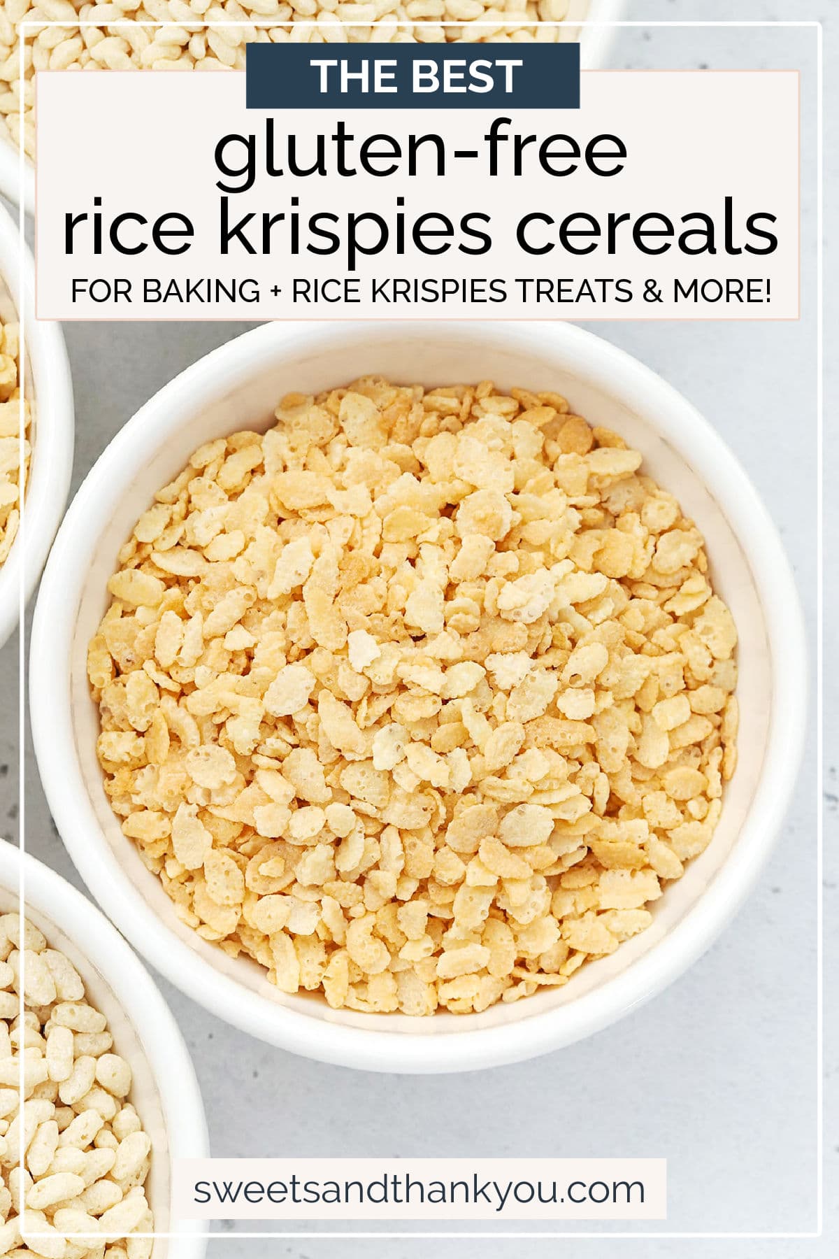 Rice Krispies are NOT gluten-free, but these are the best brands of gluten-free crisp rice cereal for gluten-free Rice Krispies treats & more! // what brands of rice krispies are gluten-free? gluten-free crisp rice cereal // gluten-free rice krispies treats cereal // gluten-free baking tips // gluten-free taste test // the best gluten-free rice krispies treats // gluten-free rice Krispies brands //