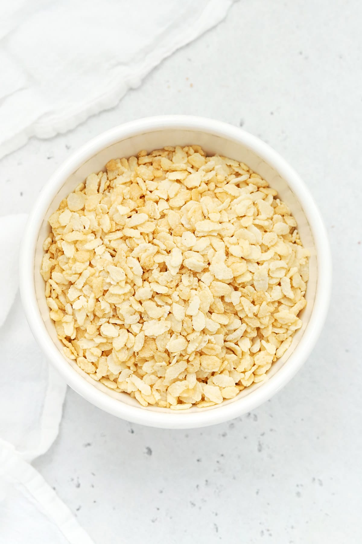 Overhead view of Barbara's gluten-free crisp rice cereal