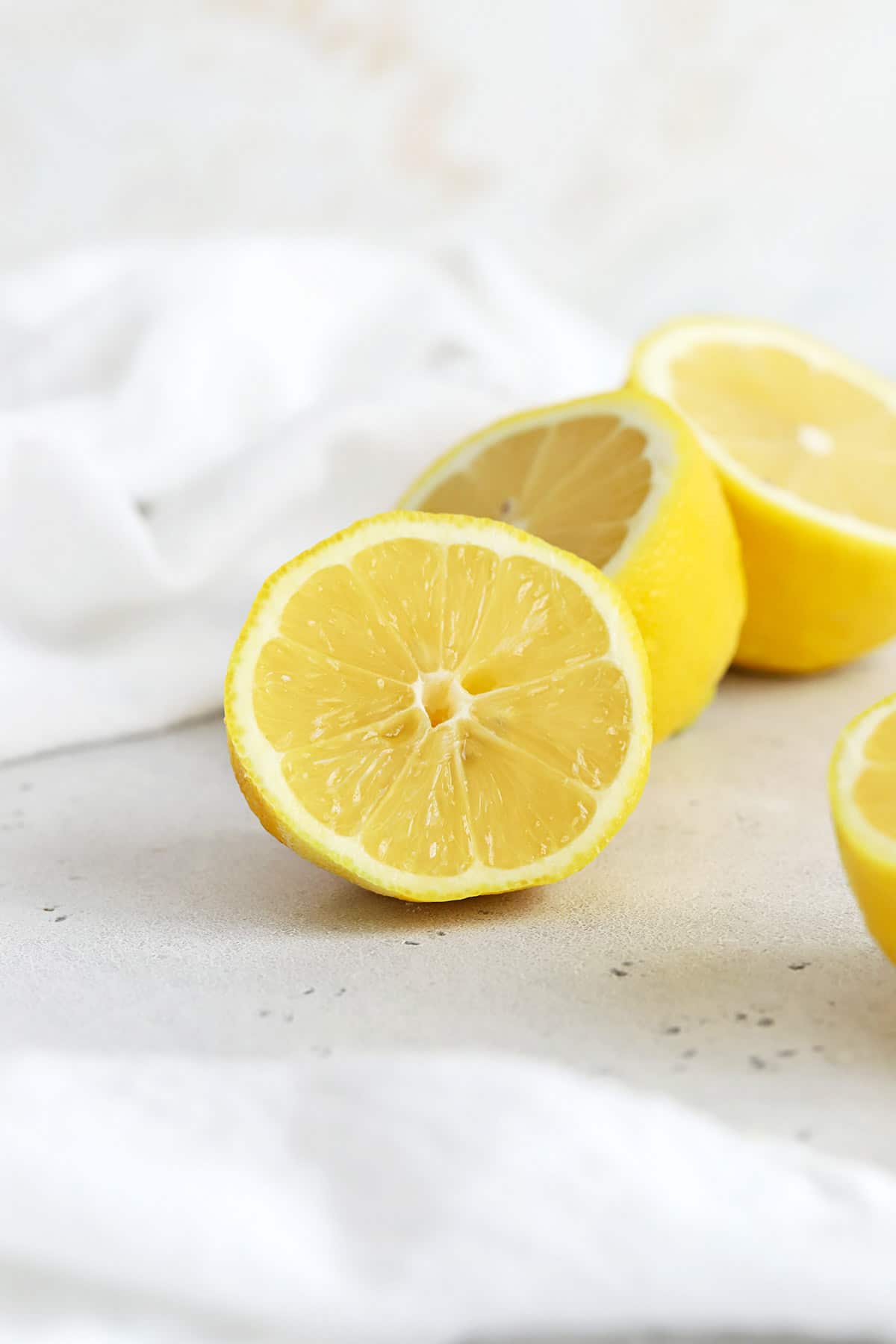 Front view of fresh lemons