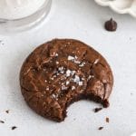 Front view of fudgy gluten-free brownie cookies.