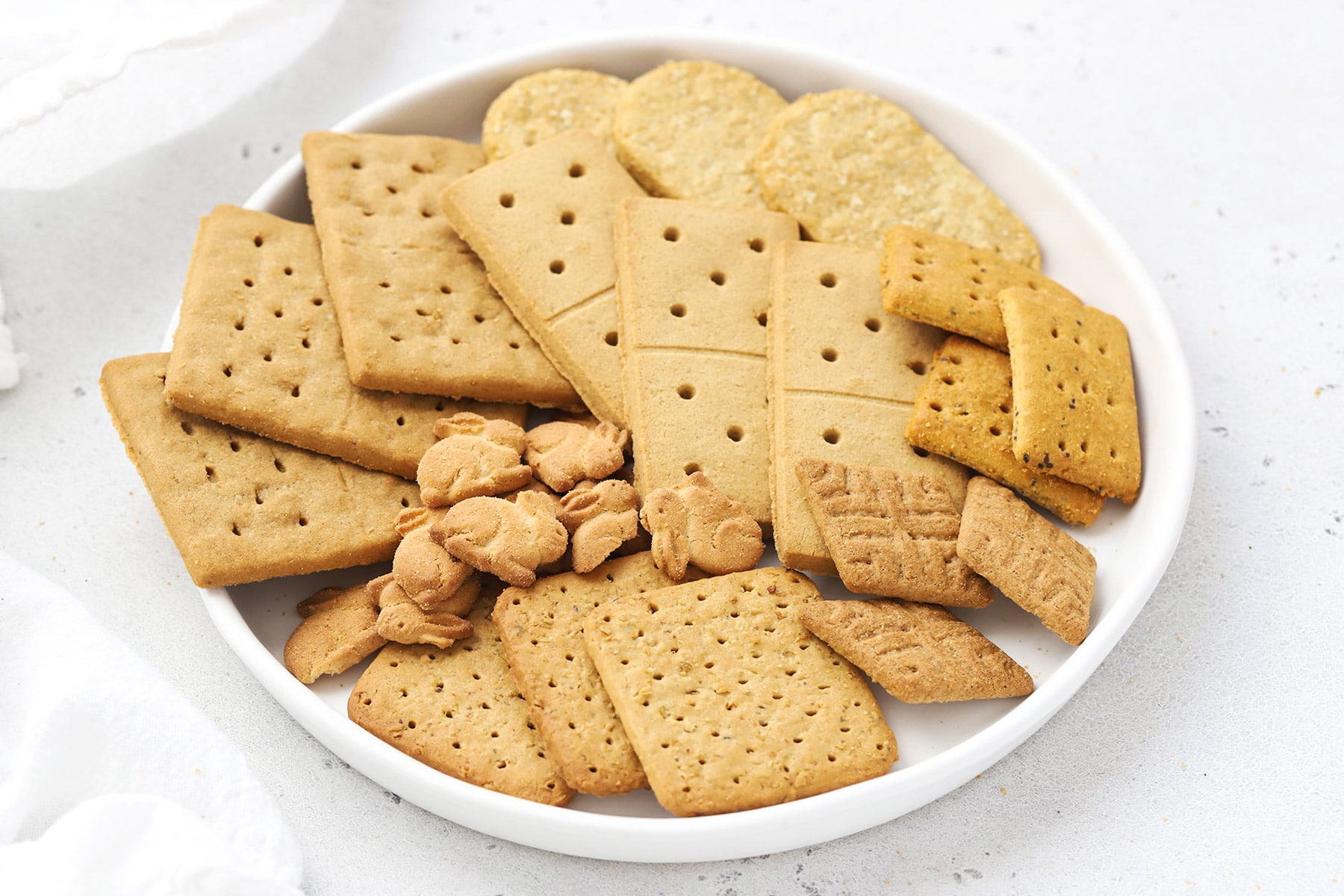 gluten-free graham crackers on a plate