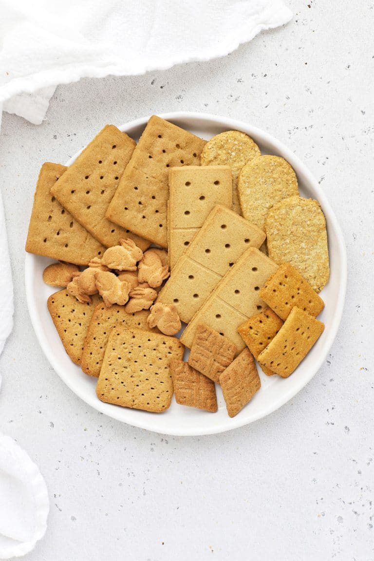gluten-free graham crackers on a plate