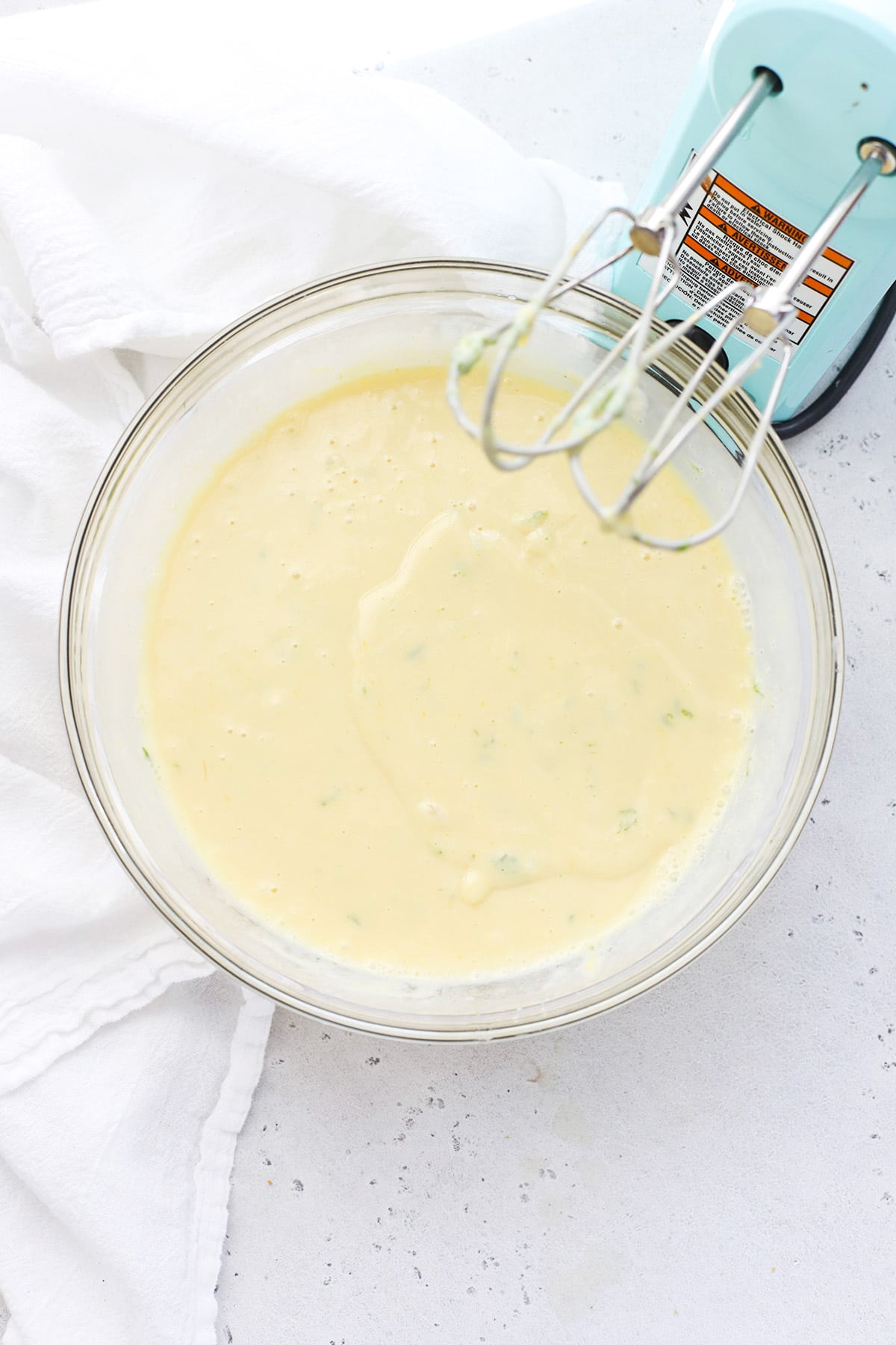 Mixing up gluten-free key lime pie filling