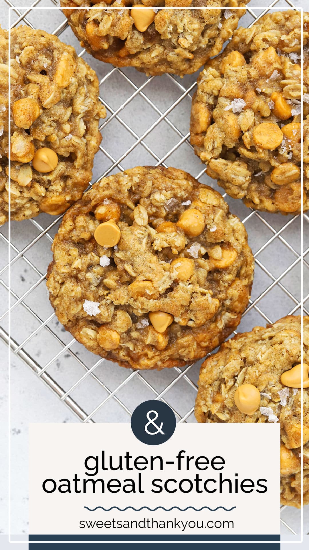 Gluten-Free Oatmeal Butterscotch Cookies - Easy, chewy gluten-free oatmeal scotchies cookies are loaded with flavor & have the best texture! // the best oatmeal scotchies recipe // gluten-free oatmeal cookies recipe // chewy oatmeal cookies // gluten free cookies // butterscotch cookies // gluten free butterscotch cookies // 