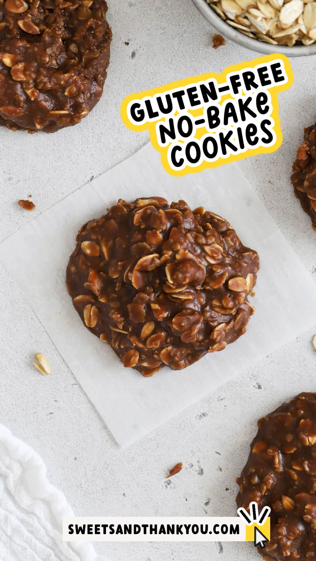 The BEST Gluten-Free No-Bake Cookies around! These gluten-free chocolate peanut butter no-bake cookies have all the flavor you love, simply made gluten-free! Made on the stove with simple ingredients, they're the perfect easy gluten-free treat when you don't want to turn on the oven. 