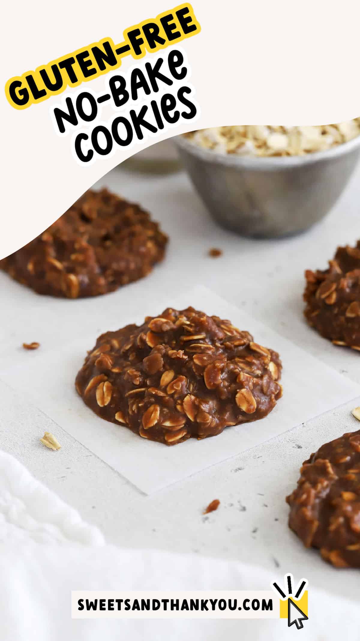 The BEST Gluten-Free No-Bake Cookies around! These gluten-free chocolate peanut butter no-bake cookies have all the flavor you love, simply made gluten-free! Made on the stove with simple ingredients, they're the perfect easy gluten-free treat when you don't want to turn on the oven. 