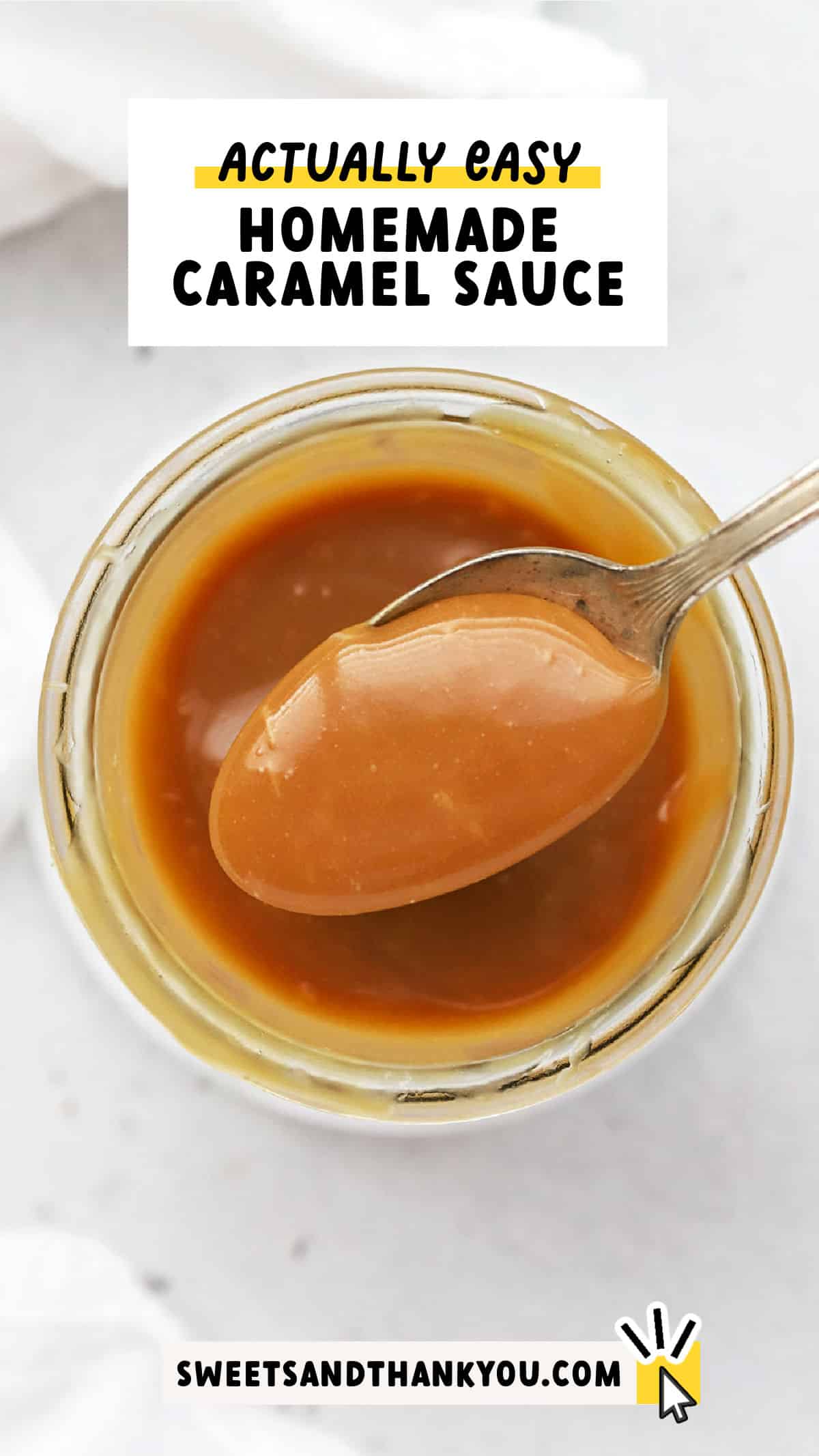 Learn How To Make Caramel Sauce! Our easy homemade caramel sauce recipe is great for beginners and baking pros alike. You'll love it on ice cream, cake, brownies and more! With our step by step tutorial, we'll walk you through everything you need to know to make the best homemade caramel sauce. Get the recipe and 12+ way to use caramel sauce at Sweets & Thank You