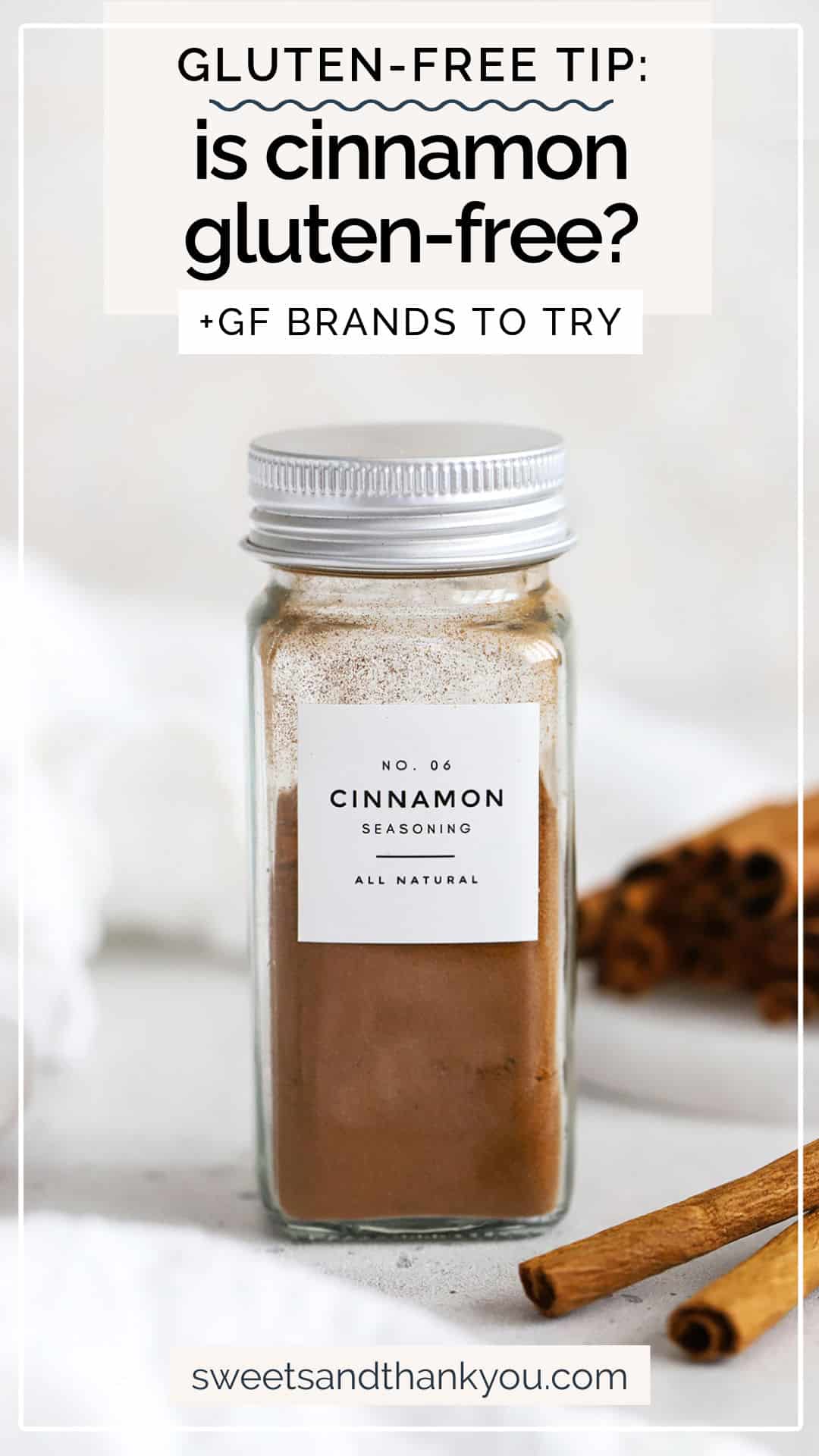 Is Cinnamon Gluten-Free? - We'll take the guesswork out of finding gluten-free cinnamon and cinnamon sticks at the grocery store! // is ground cinnamon gluten-free / are cinnamon sticks gluten-free / brands of gluten-free cinnamon / gluten free cinnamon brands / gluten free spices / gluten free baking tip