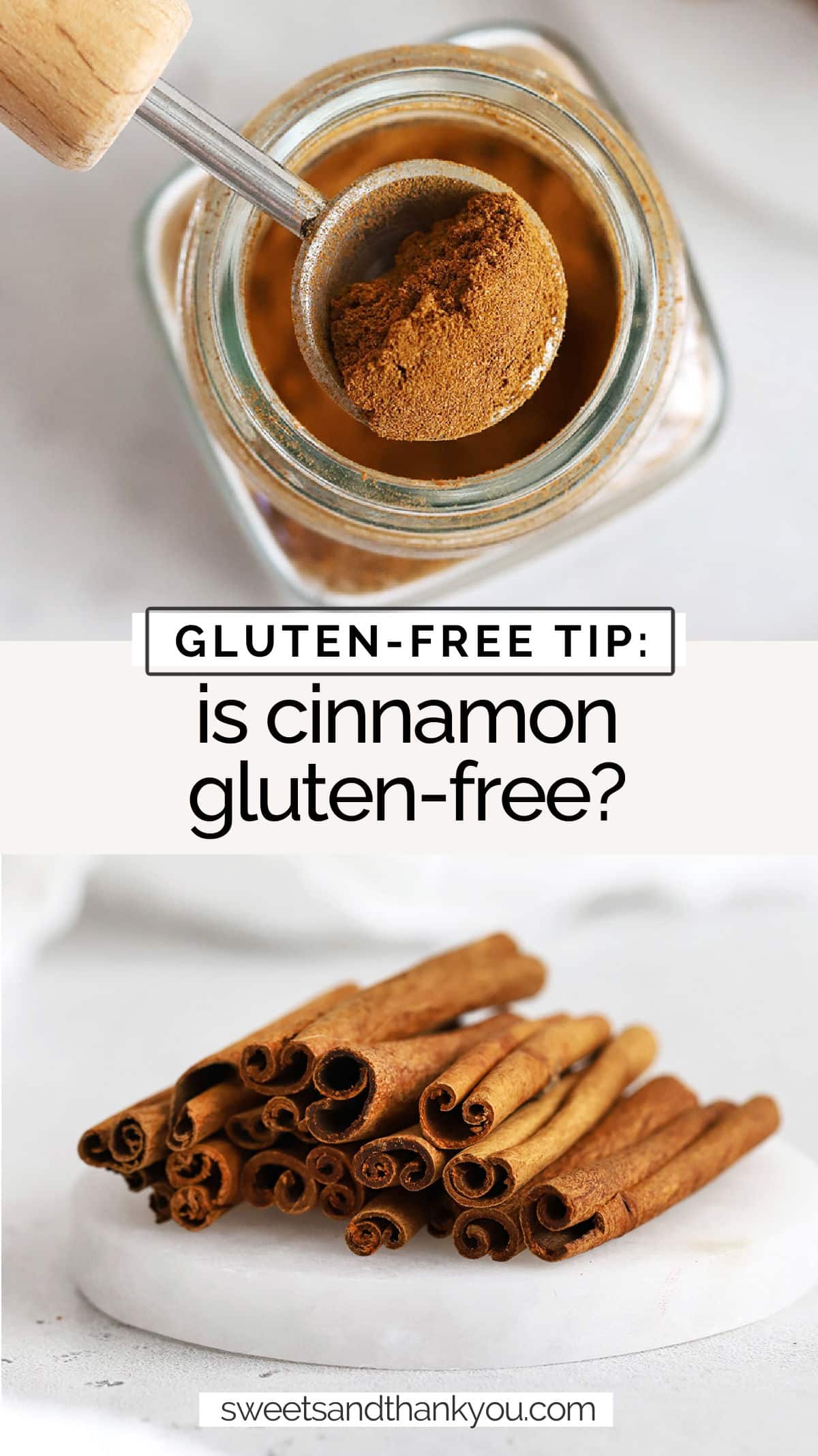 Is Cinnamon Gluten-Free? - We'll take the guesswork out of finding gluten-free cinnamon and cinnamon sticks at the grocery store! // is ground cinnamon gluten-free / are cinnamon sticks gluten-free / brands of gluten-free cinnamon / gluten free cinnamon brands / gluten free spices / gluten free baking tip