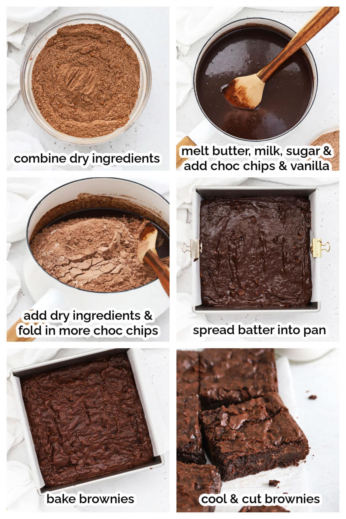 making gluten-free vegan brownies step by step