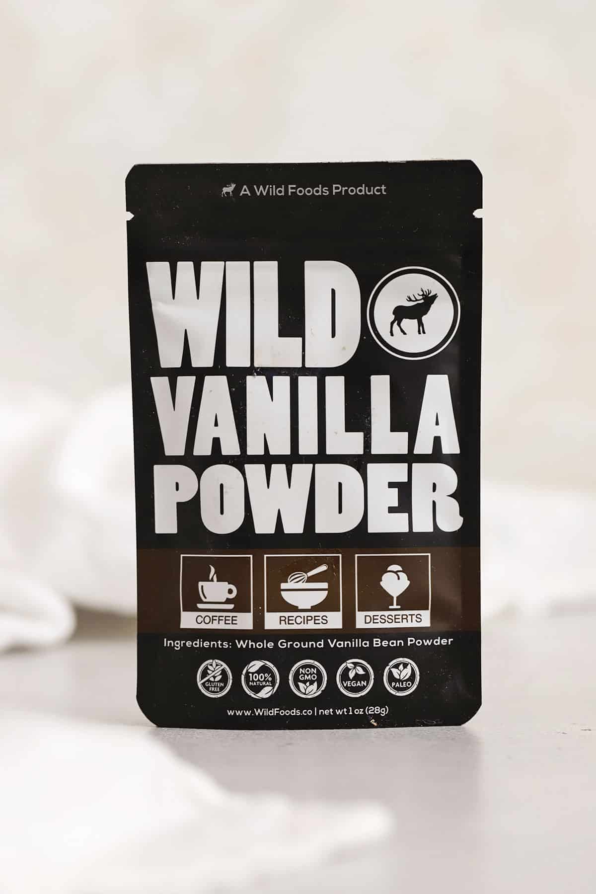 package of vanilla bean powder