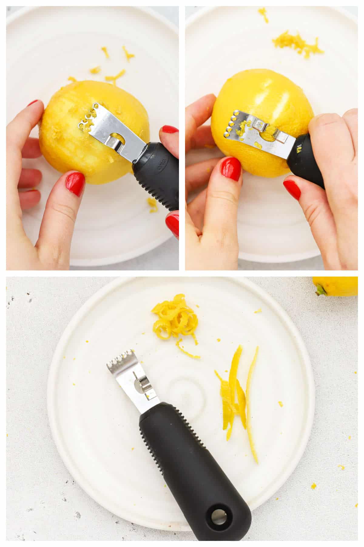 zest a lemon with a citrus zester