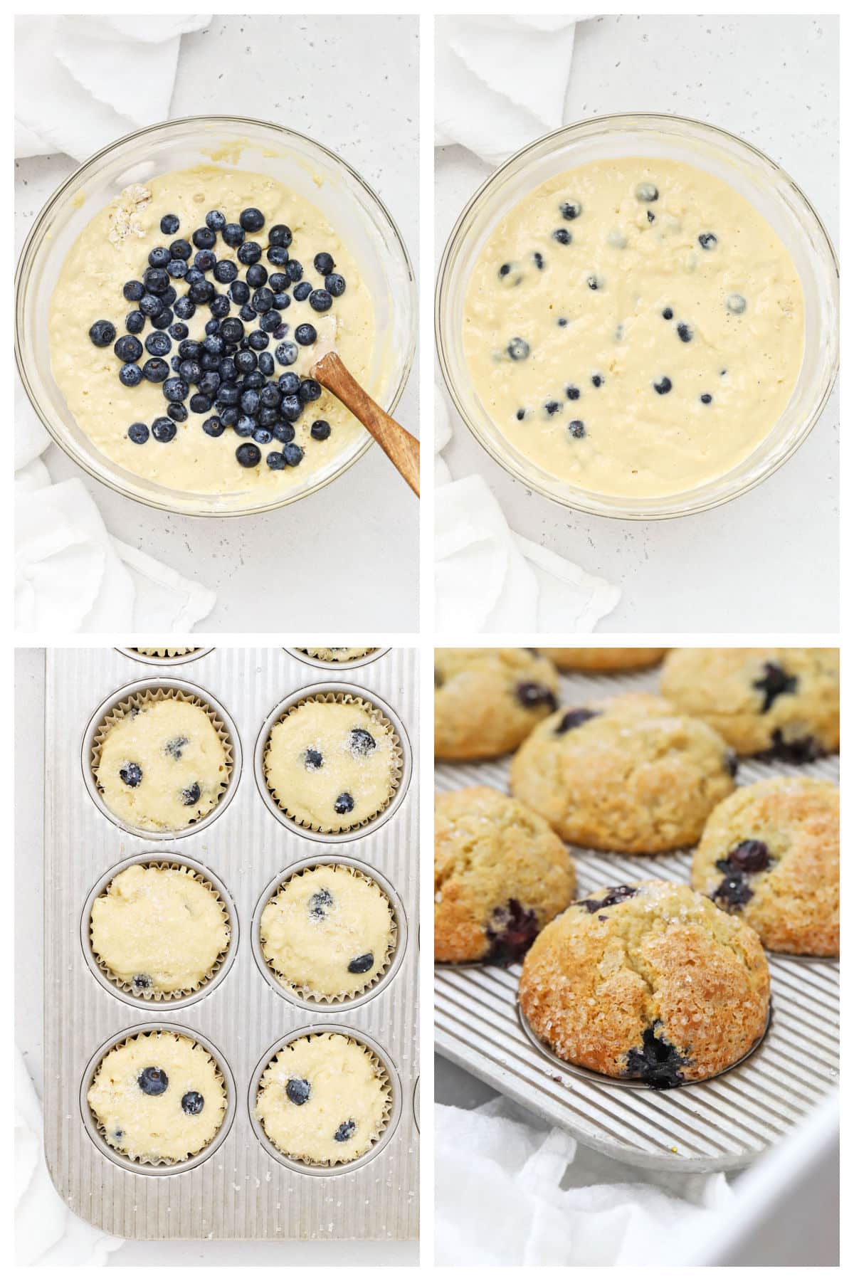 Making gluten-free blueberry muffins step by step