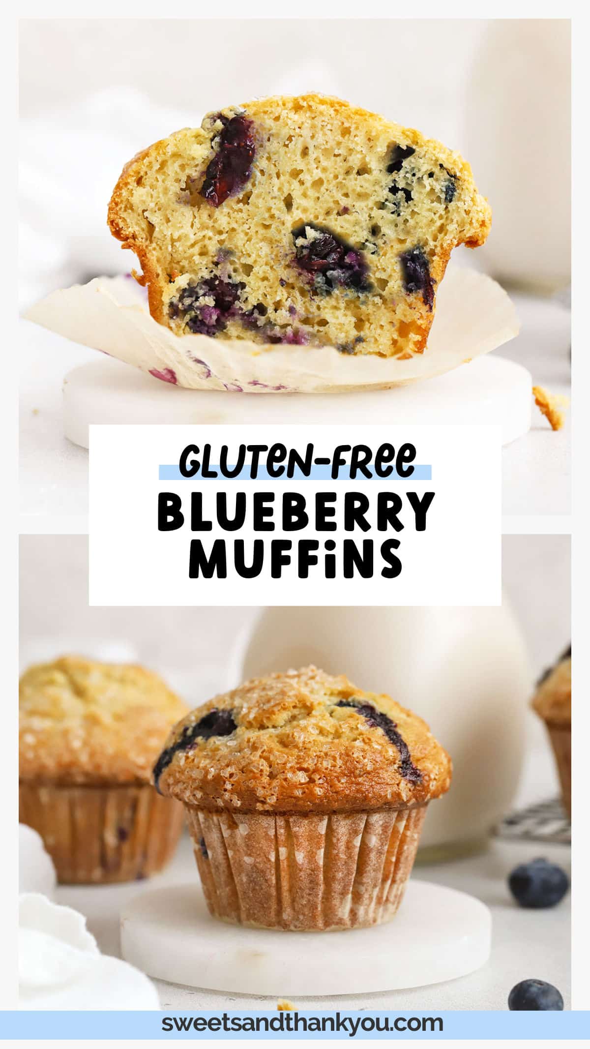 If you've been looking for the best gluten-free blueberry muffin recipe, your search stops here! These bakery-style gluten-free blueberry muffins are light, fluffy, and packed with fresh blueberry flavor. Made from scratch with simple ingredients, they're perfect for a special breakfast or gluten-free brunch! 