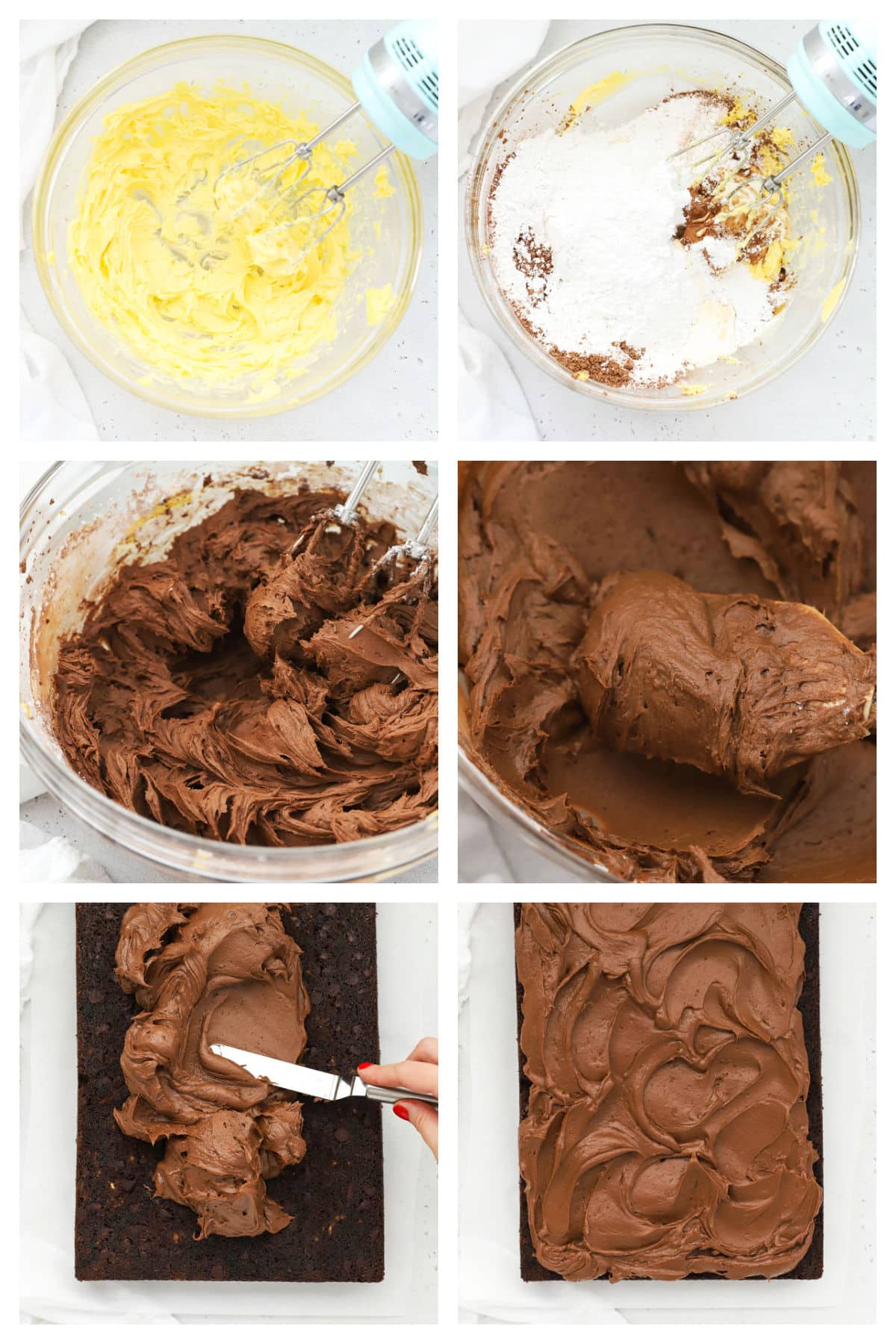 Making chocolate frosting for zucchini cake, step by step