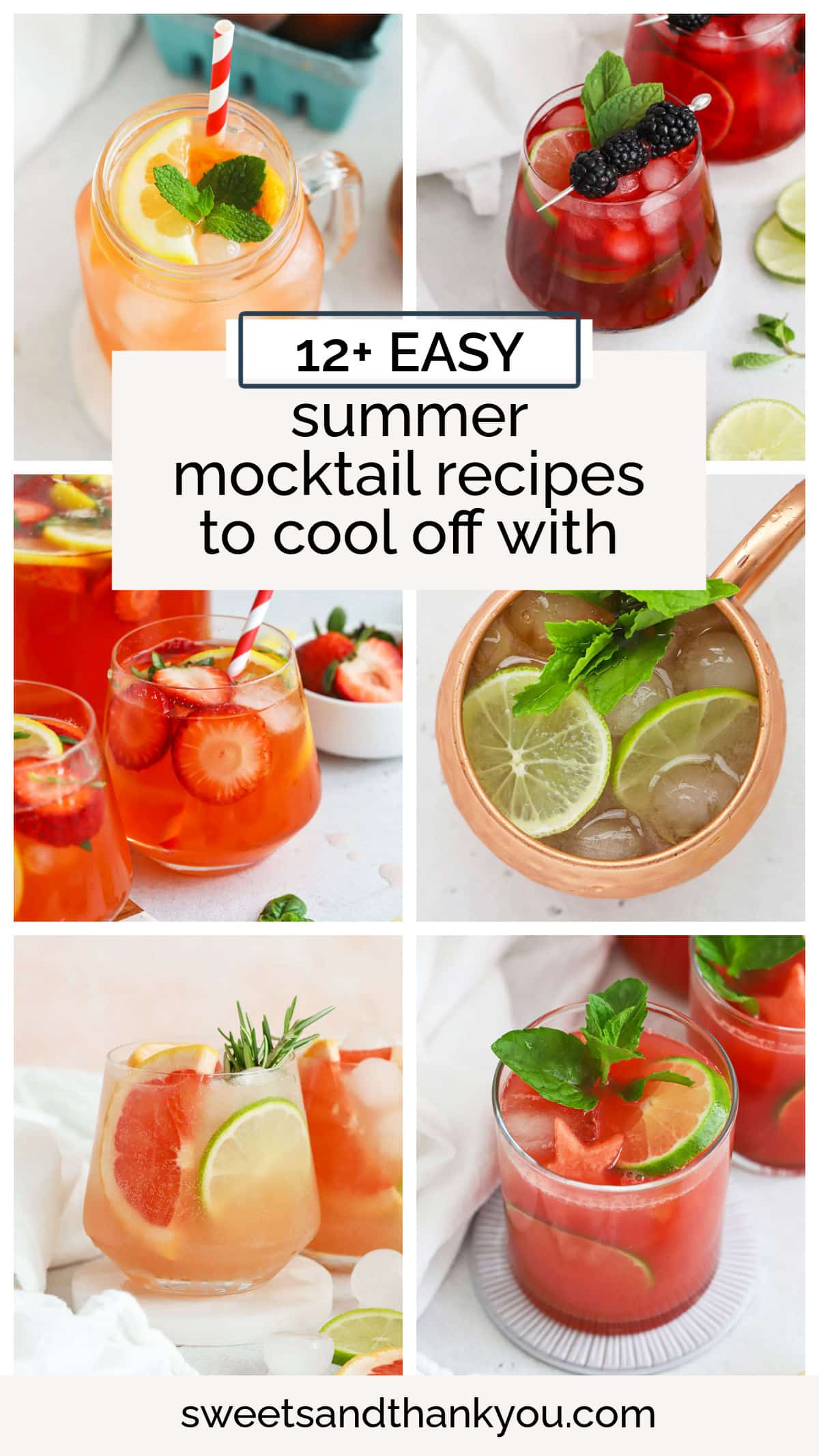 Cool of with these 10 summer mocktail recipes! These delicious non-alcoholic summer drinks will help you beat the heat in style. / summer drink recipes / summer mocktail recipes / family friendly summer drinks / summer drinks for pregnancy / the best summer mocktails / non-alcoholic summer cocktails
