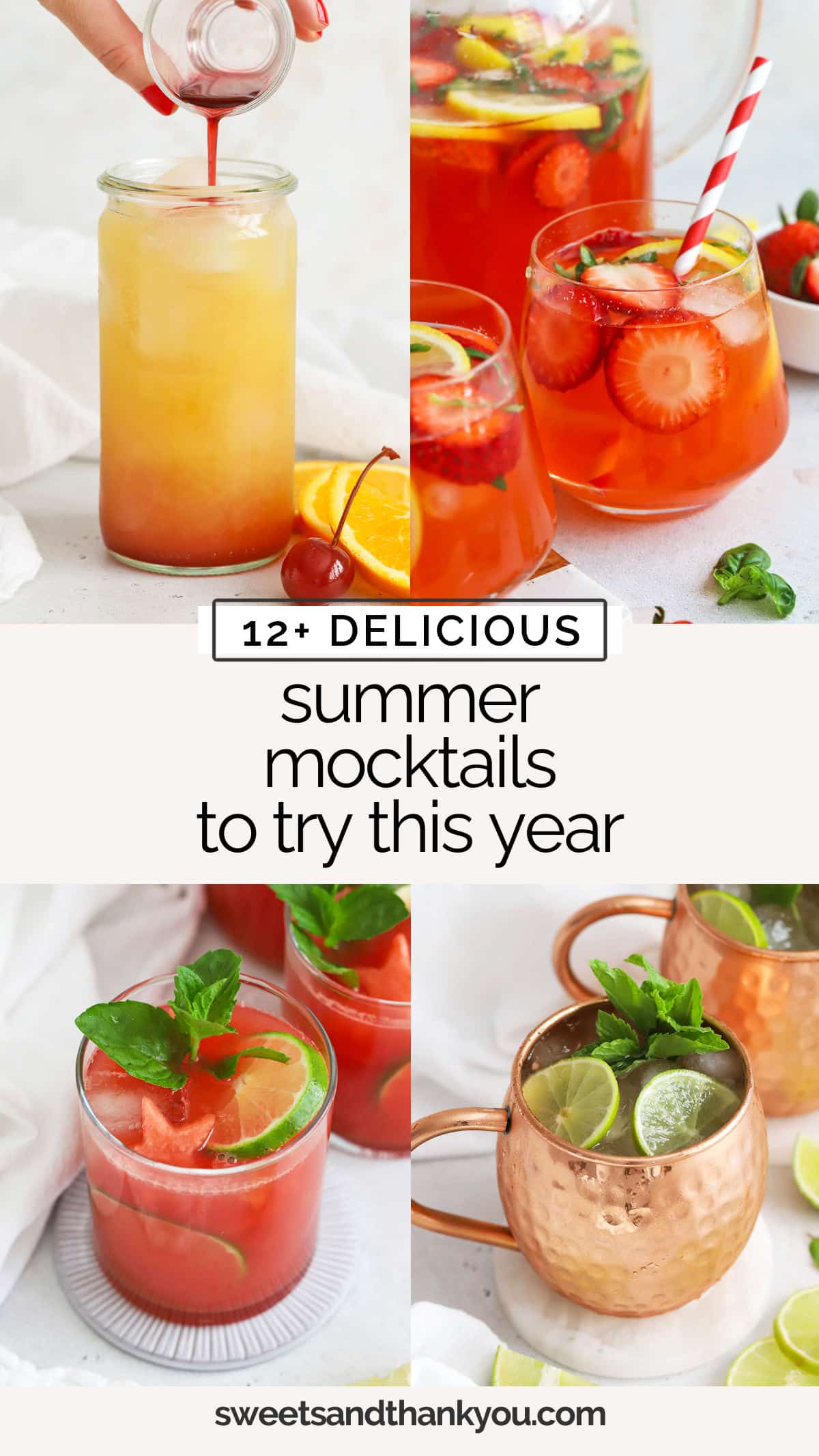 Cool of with these 10 summer mocktail recipes! These delicious non-alcoholic summer drinks will help you beat the heat in style. / summer drink recipes / summer mocktail recipes / family friendly summer drinks / summer drinks for pregnancy / the best summer mocktails / non-alcoholic summer cocktails