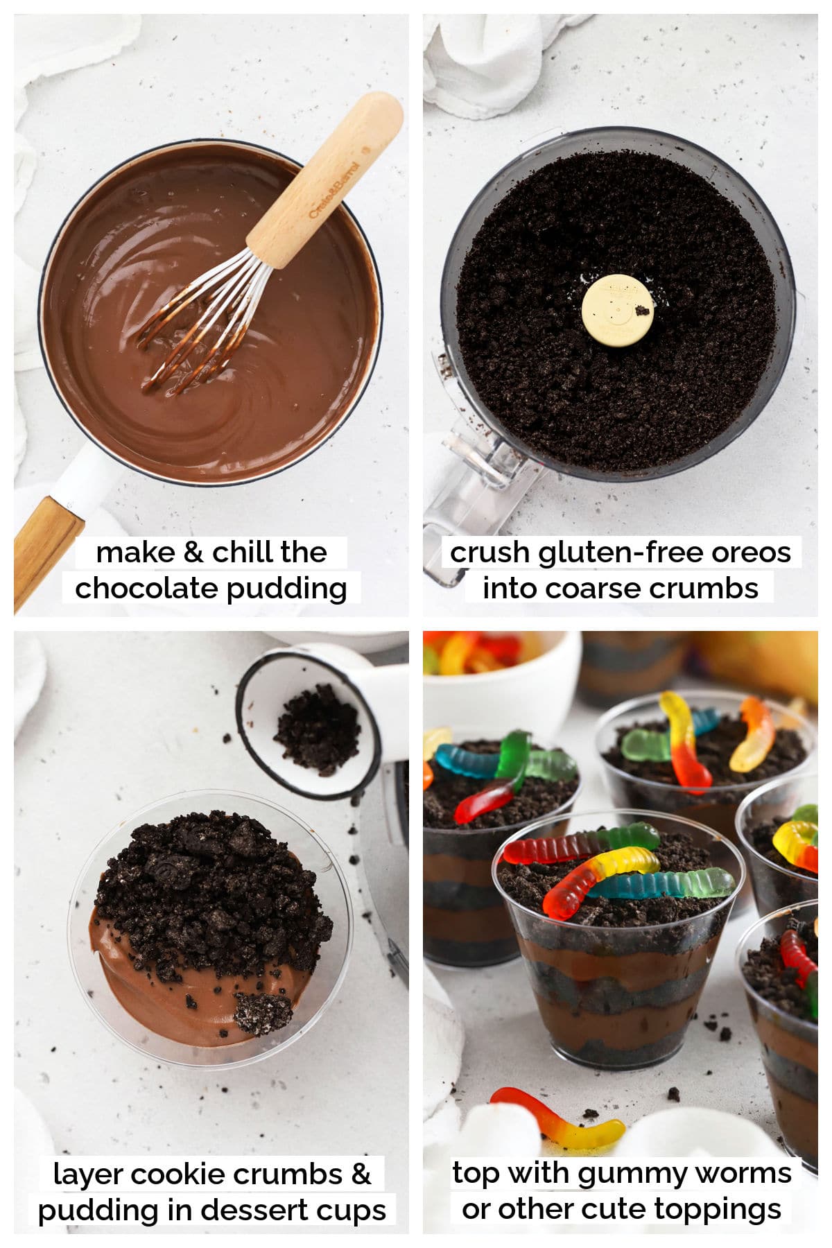 how to make gluten-free oreo dirt pudding
