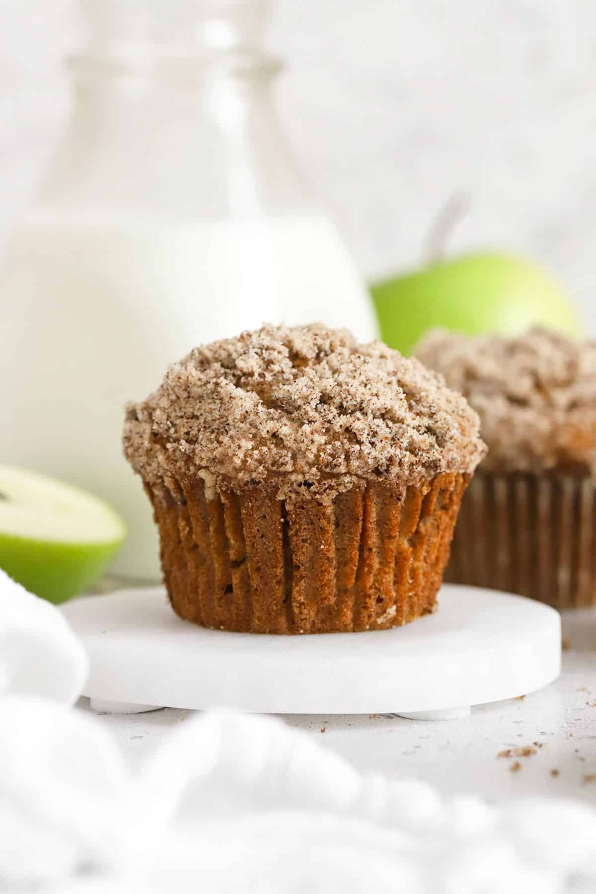 gluten-free apple muffins with cinnamon-sugar topping