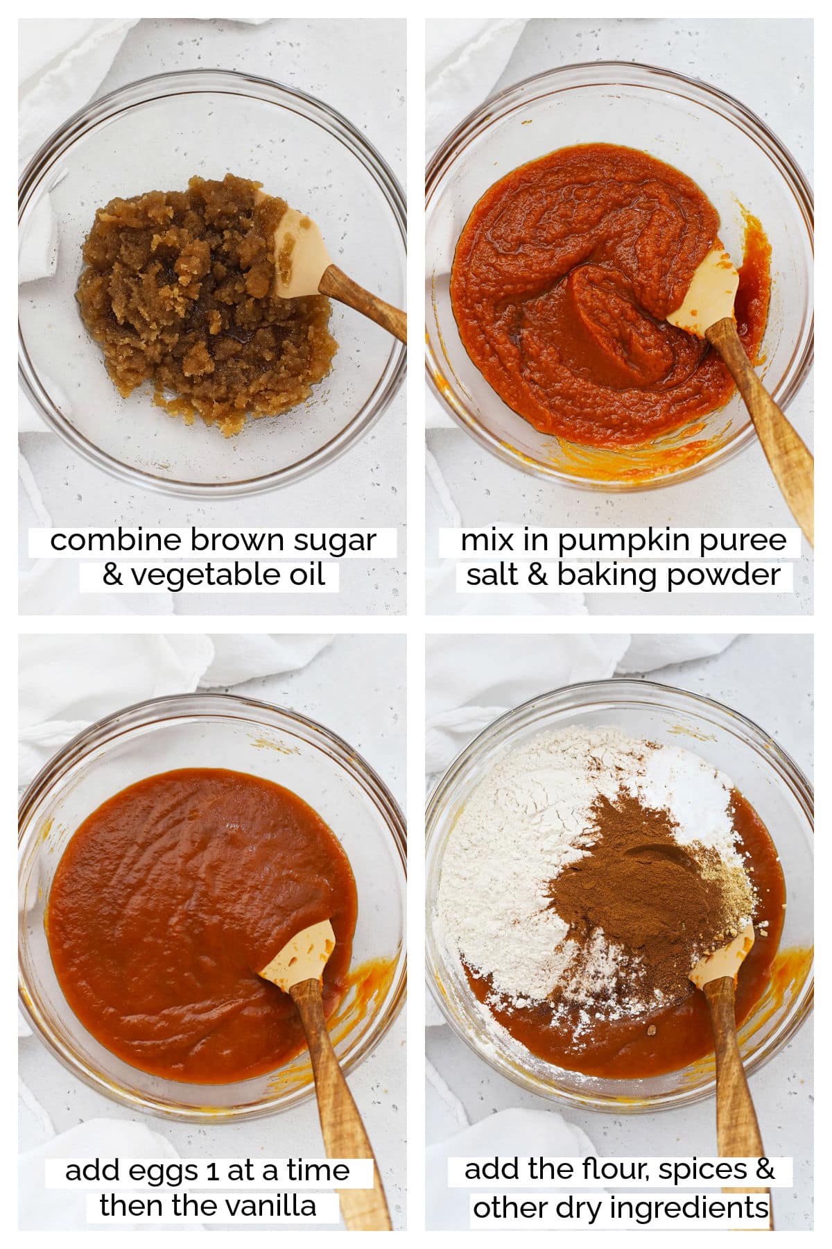 making gluten-free pumpkin whoopie pie batter step by step