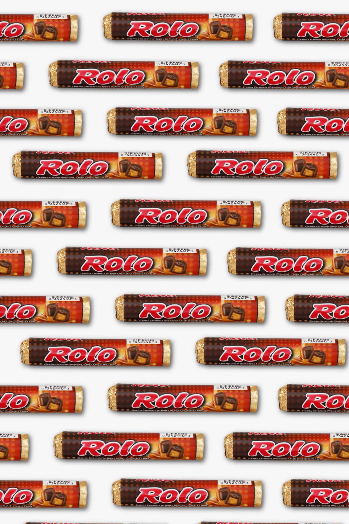 packages of rolos on a cream background