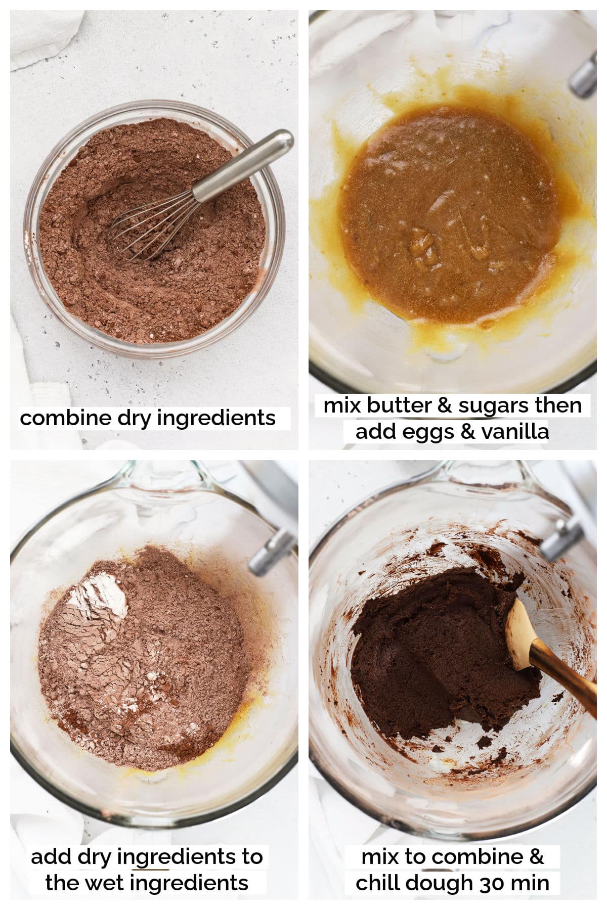 mixing up gluten-free hot chocolate cookie dough