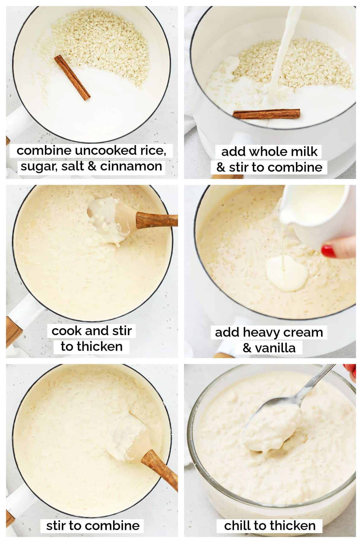 making gluten-free rice pudding, step by step
