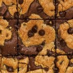 gluten-free brownie cookie bars cut into squares