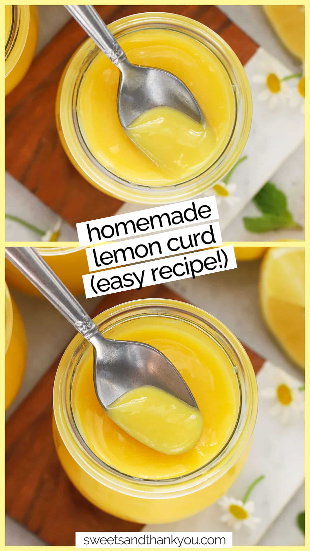 Our easy homemade lemon curd recipe tastes like sunshine! It's surprisingly simple to make (with just 5 ingredients!) and it adds zesty lemon flavor to cheesecake, scones, and all kinds of delicious desserts. In our post, you'll learn how to make lemon curd from scratch, how to store lemon curd, and 12+ delicious ways to use it.