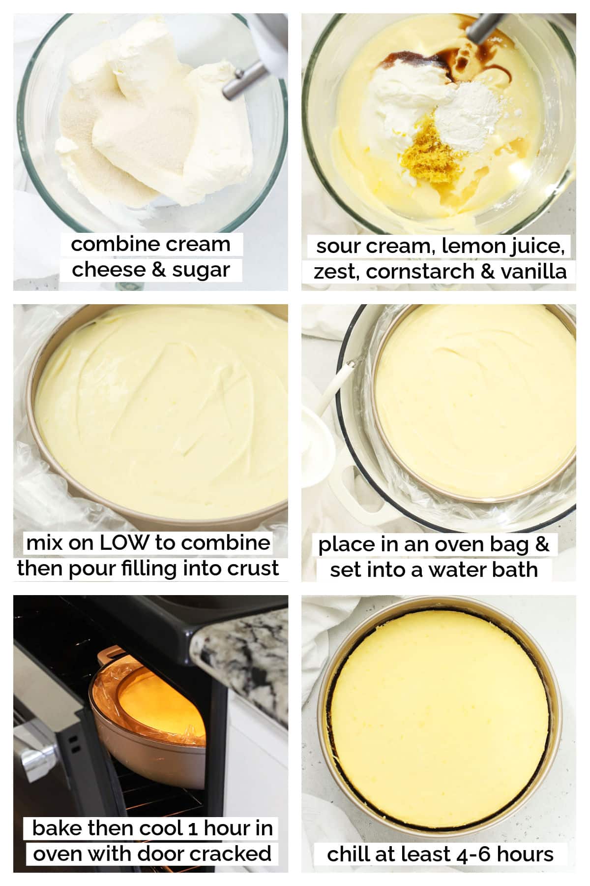 making gluten-free lemon cheesecake step by step