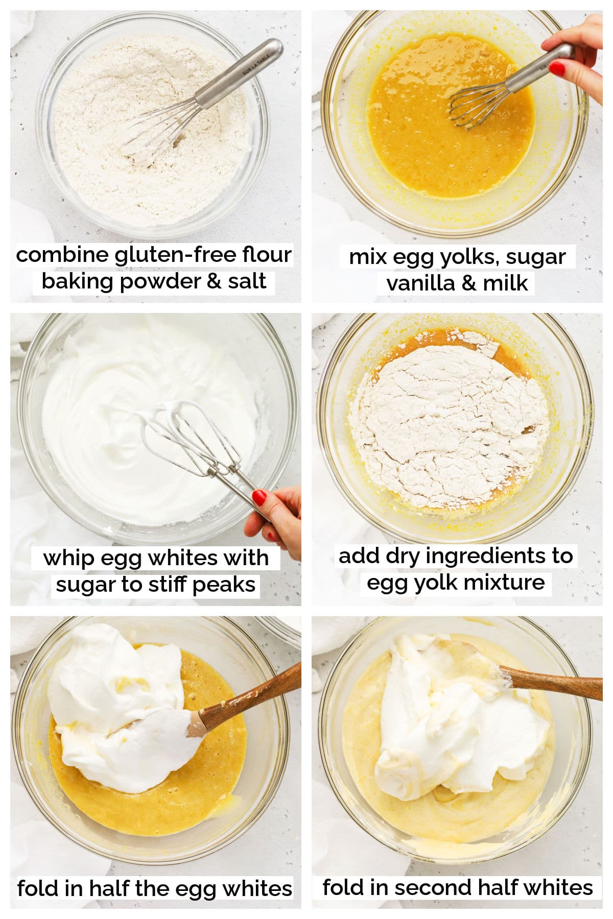 making gluten-free tres leches cake step by step