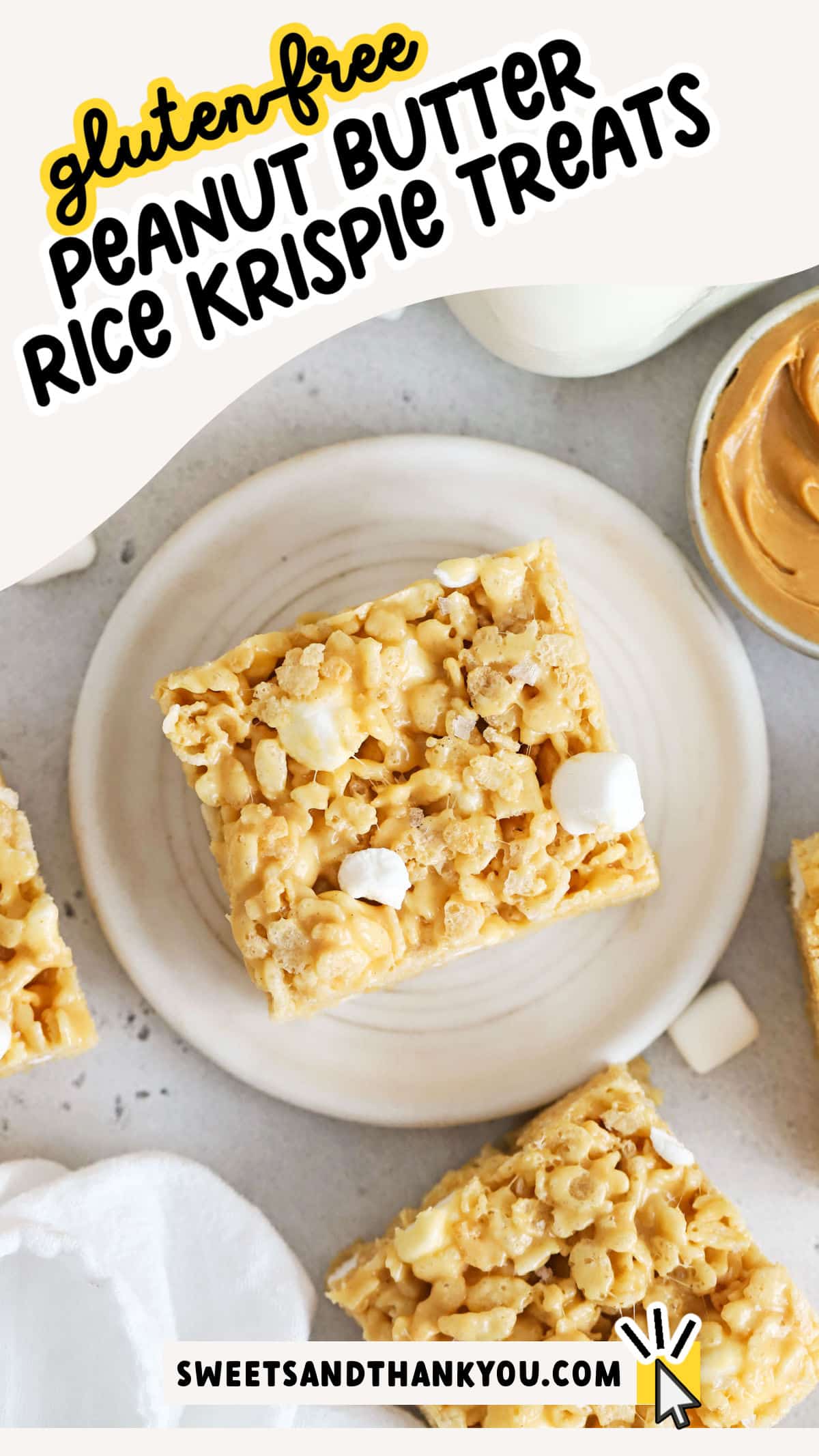 EASY Gluten-Free Peanut Butter Rice Krispie Treats