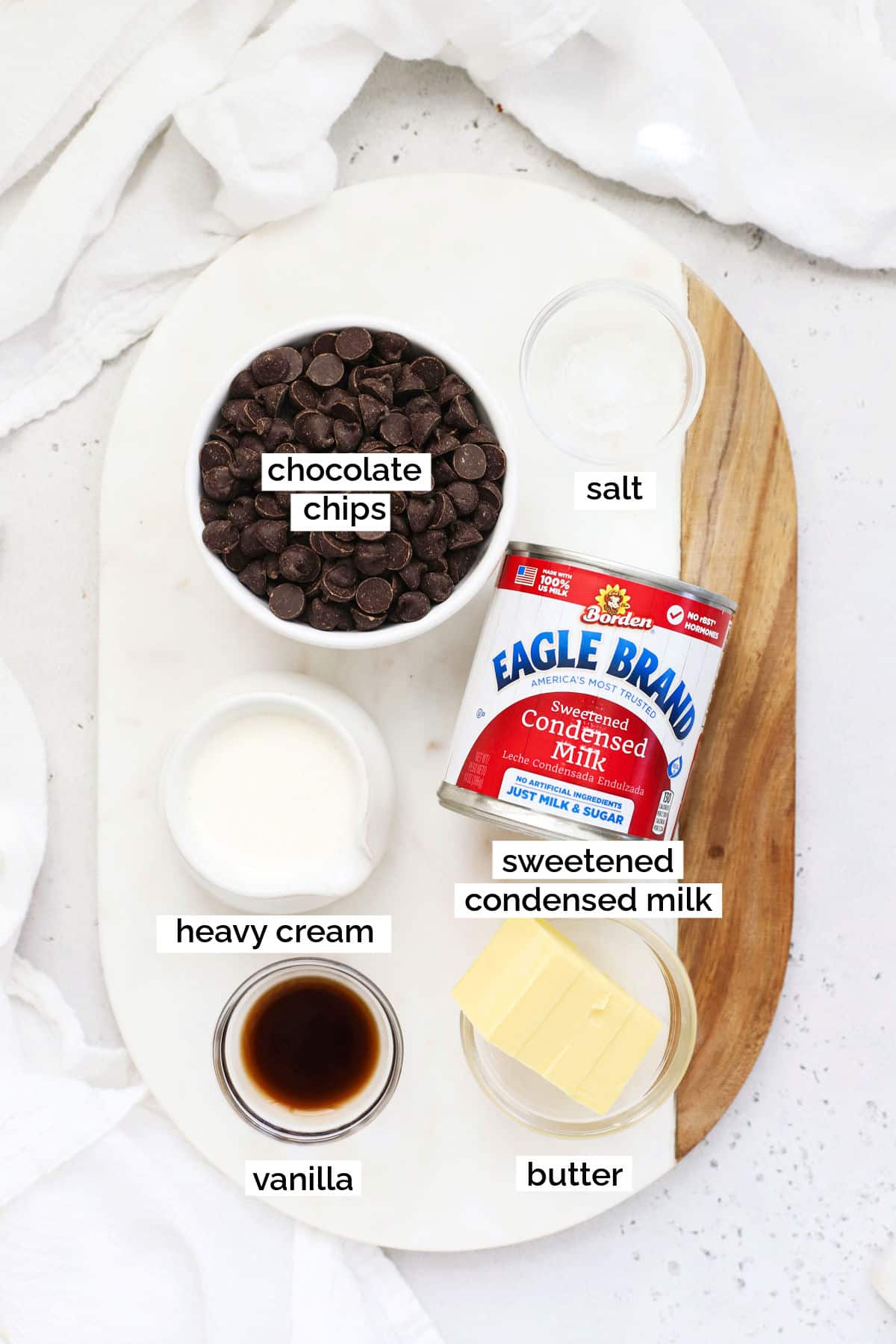 ingredients for homemade hot fudge sauce